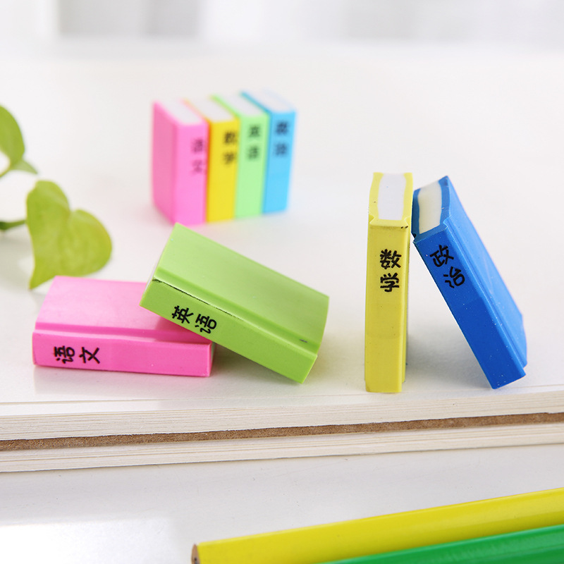 Creative lovely Chinese mathematics textbook candy color eraser eraser students rubber stationery manufacturers wholesale Application Scenario