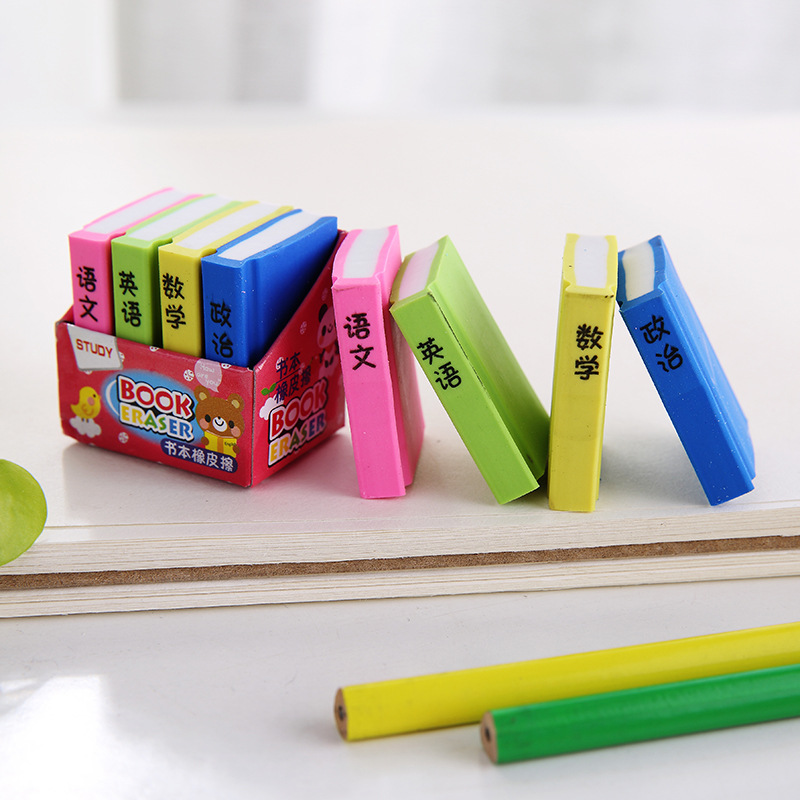 Creative lovely Chinese mathematics textbook candy color eraser eraser students rubber stationery manufacturers wholesale Specification drawing
