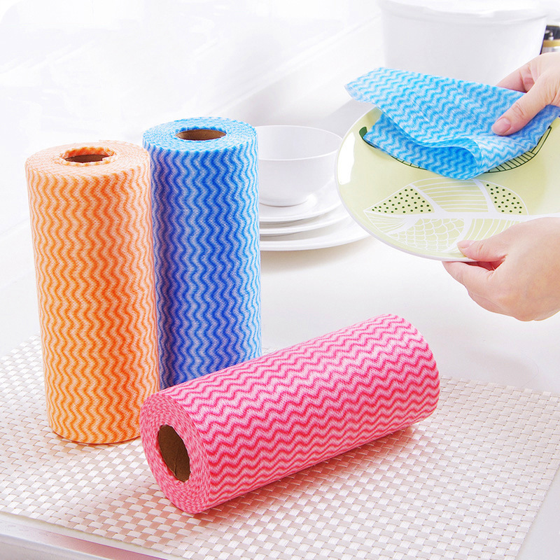 Washable disposable dishwashing cloth lazy rag wipe hand towel kitchen household non-woollen cloth is not easy to grease