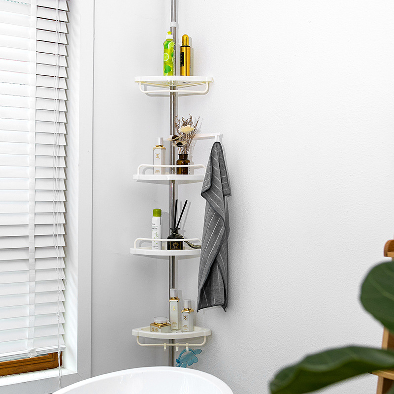 New indomitable GROUND Fan-shaped corner rack toilet bathroom to store the floor type corner shelf