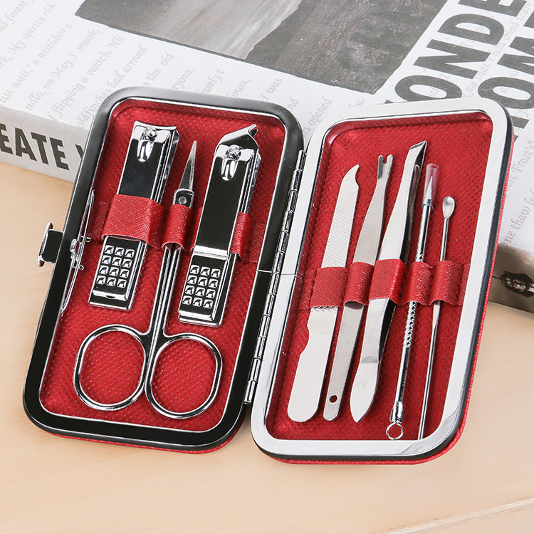 8 nail clippers set solid color manicure tool Manicure multi-functional nail clippers set
