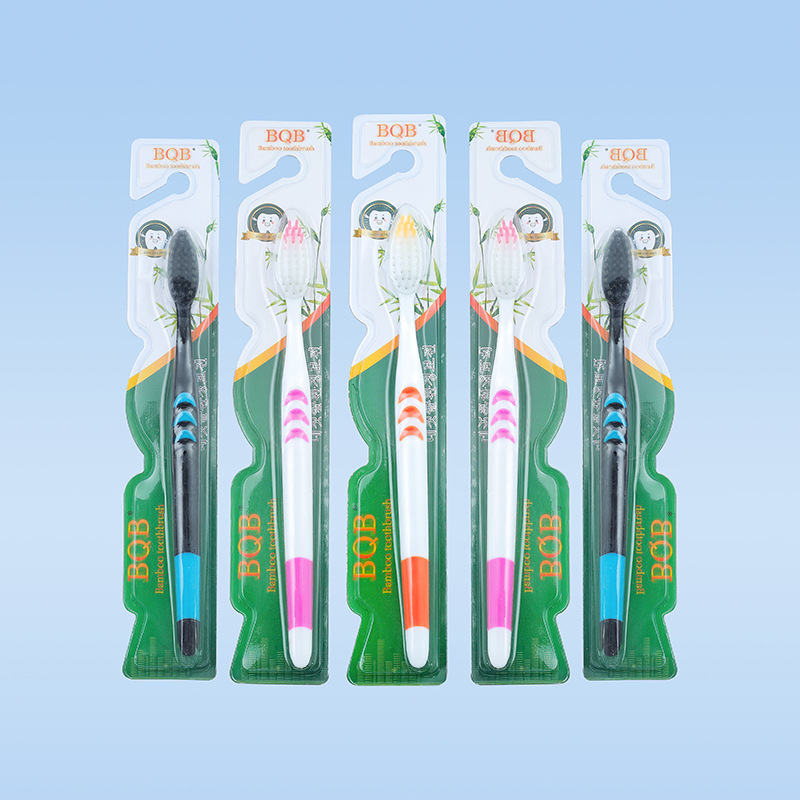 Small moon single toothbrush bamboo charcoal soft hair adult household travel pack daily wholesale