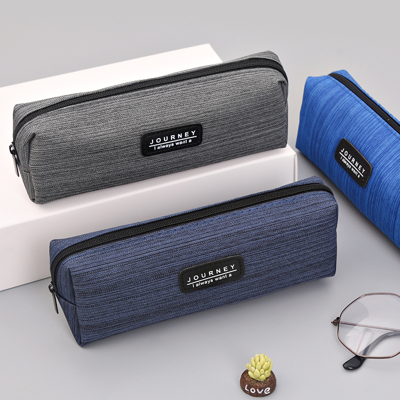 Simple and creative Oxford cloth pencil bag Students carry cross pencil bag for stationery pencil case stationery bag
