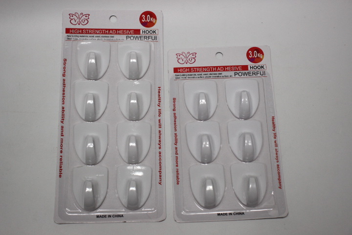 Foreign trade sell 8 pack 6 pack white sticky hook sticky hook white hook