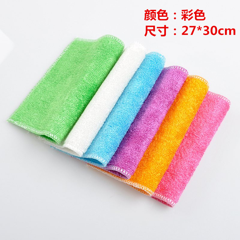 27*30 color large bamboo fiber dish towel kitchen rag 100 cleaning cloth oiled basically non-oiled dish cloth