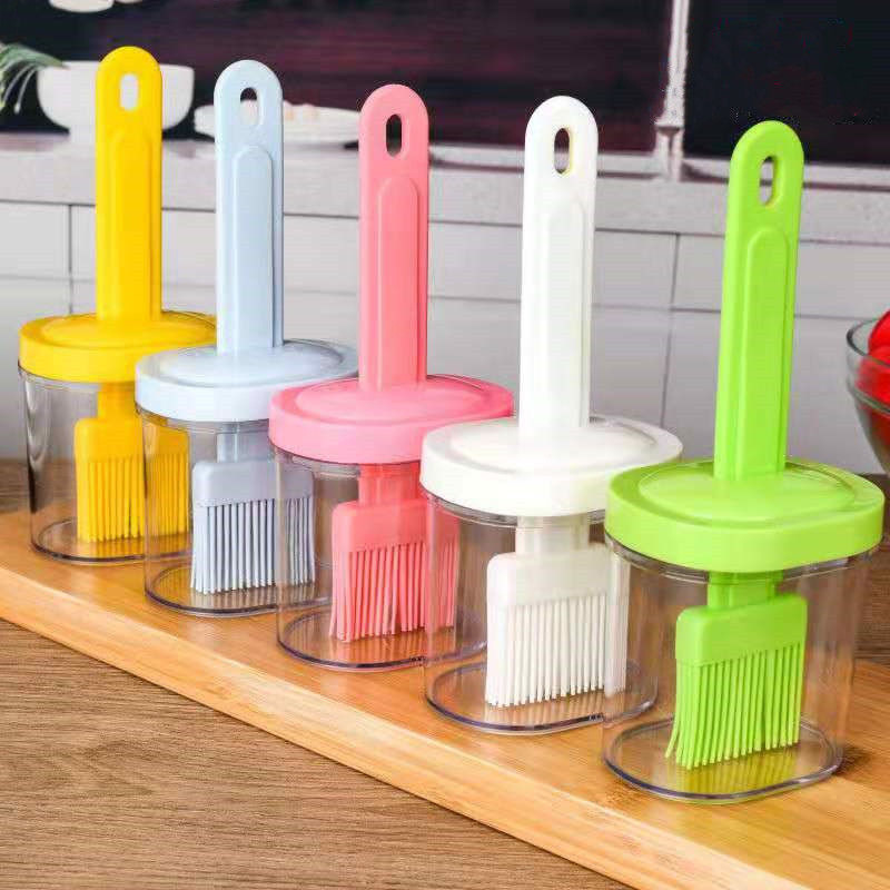 Integrated barbecue brush Japanese oil brush high temperature cooking kitchen pancakes household baking oil with bottle brush oil