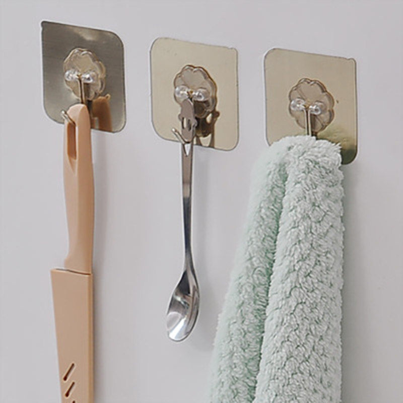 Wire drawing hook adhesive hook traceless magic paste bathroom kitchen waterproof super load-bearing hook wholesale