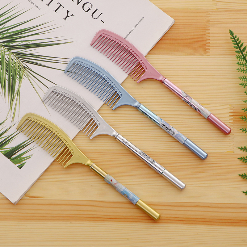 Creative cartoon comb modeling neutral pen black water pen pen neutral pen stationery school supplies wholesale