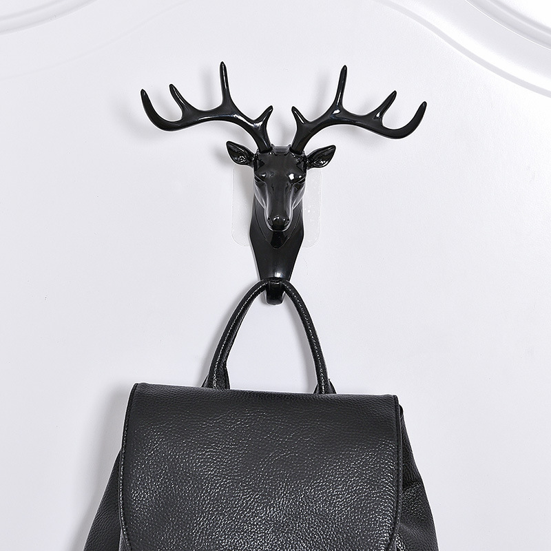 Nordic creative Antler hook wall hanging coat hook fitting room door porch wall decoration key holder free of perforation