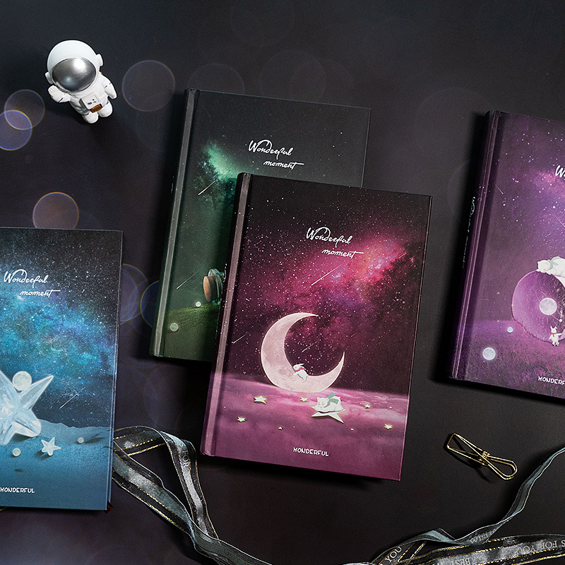 South Korea ins beautiful luminous sky hand ledger 32K color page illustration notebook notepad stationery wholesale