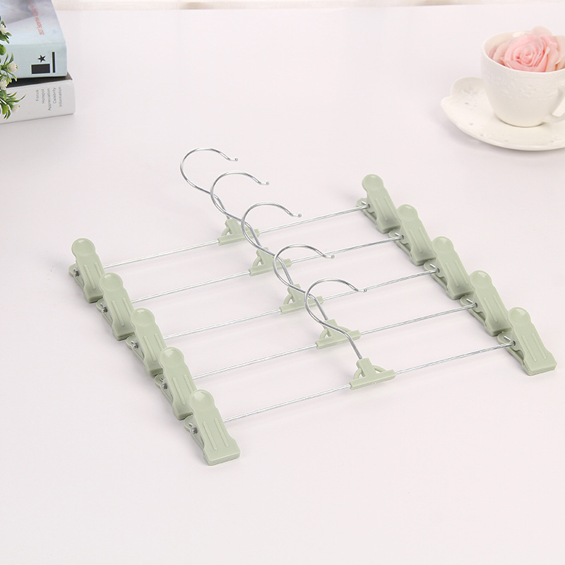 Plastic multifunctional clothes rack wholesale pants clip pants rack can be telescopic adjustment
