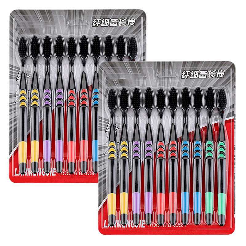 Explosive direct toothbrush bamboo charcoal ten small moon adult soft hair nano river's lake spread explosive