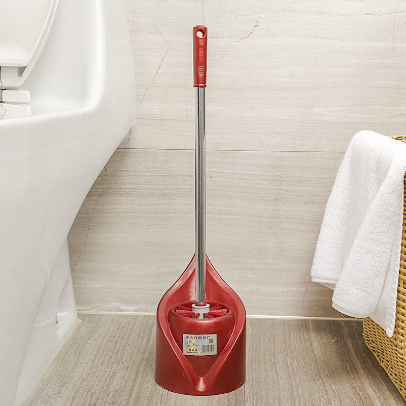 Household stainless steel toilet brush no dead corner toilet seat cleaner brush creative base set brush wholesale