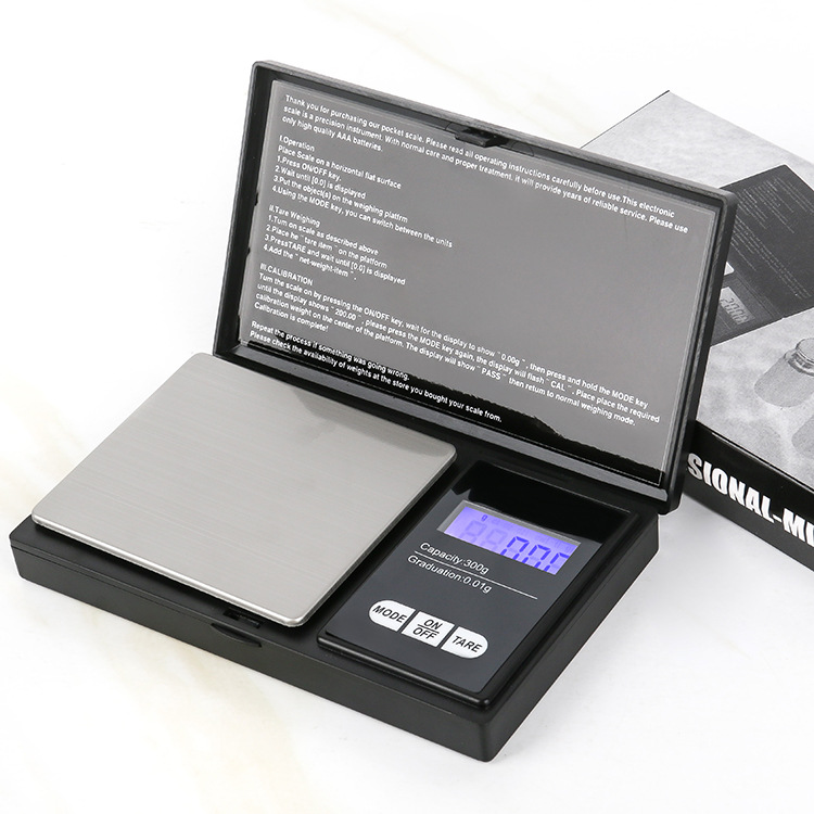 High precision cs jewelry scale with lid Mini household portable pocket electronic scale 0.01g jewelry gram weight