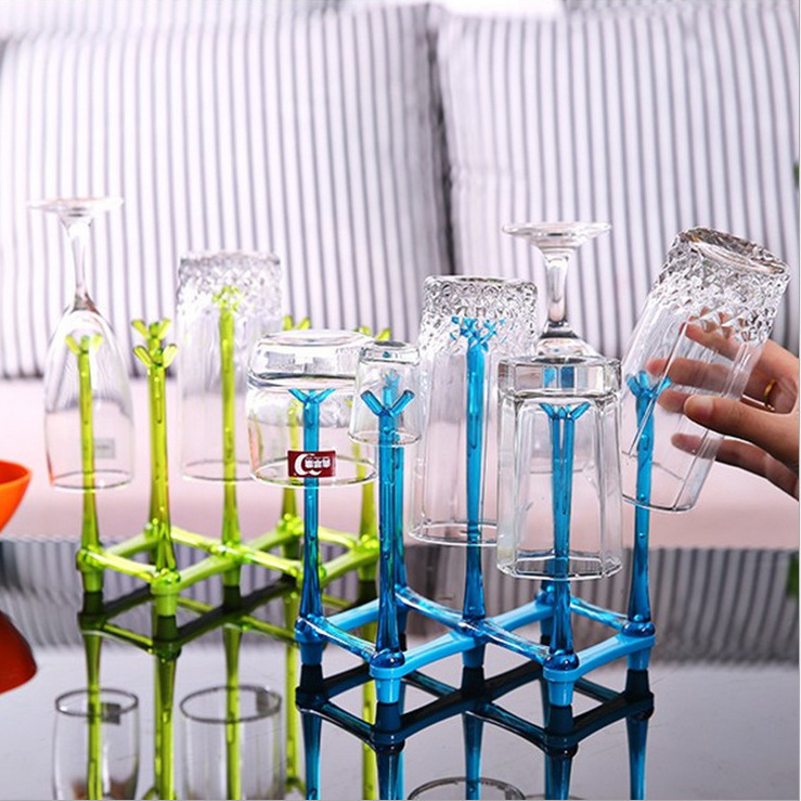 Stretch-type multi-position drain cup holder plastic cup holder glass water cup storage holder inverted milk bottle holder