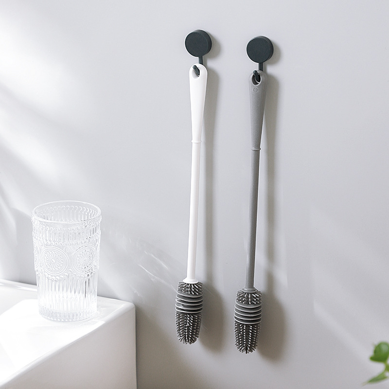 Cup washing brush long handle silica gel household no dead corner special cleaning brush milk bottle wall breaking machine decontamination magic cup brush