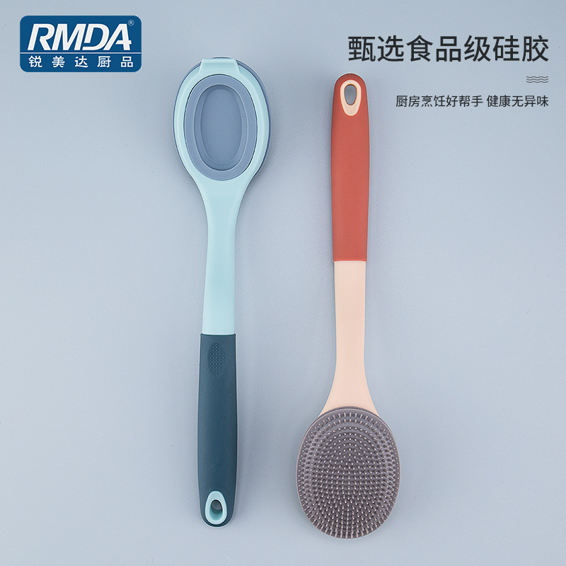 Kitchen cleaning ball nano steel ball does not drop slag strong decontamination does not hurt hands brush pot ware non-stick pot long handle brush