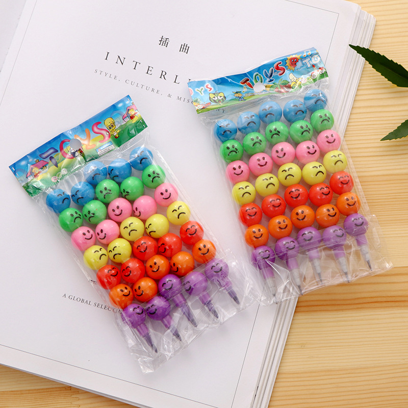 Creative 7 section expression candy gourd pencil crayon student pencil stationery school supplies wholesale manufacturers
