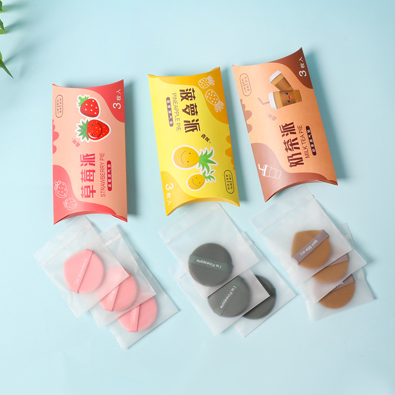 Magic net red powder puff egg yolk pie pineapple air cushion powder puff do not eat powder makeup sponge wet and dry factory wholesale