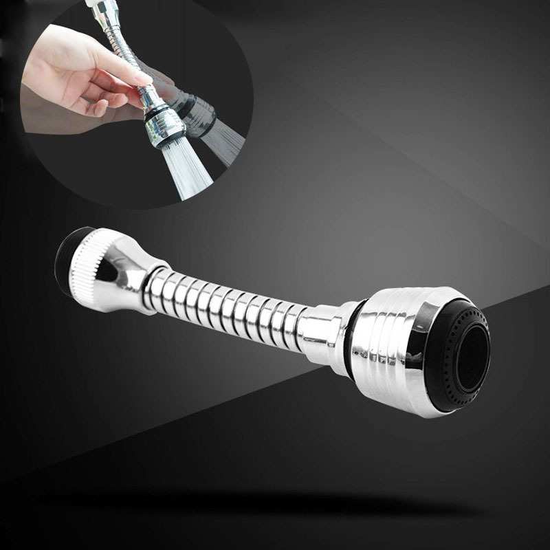Faucet splash proof universal pressure bubbler lengthening extension water saver filter rotating faucet spout