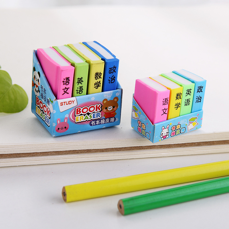 Creative lovely Chinese mathematics textbook candy color eraser eraser students rubber stationery manufacturers wholesale